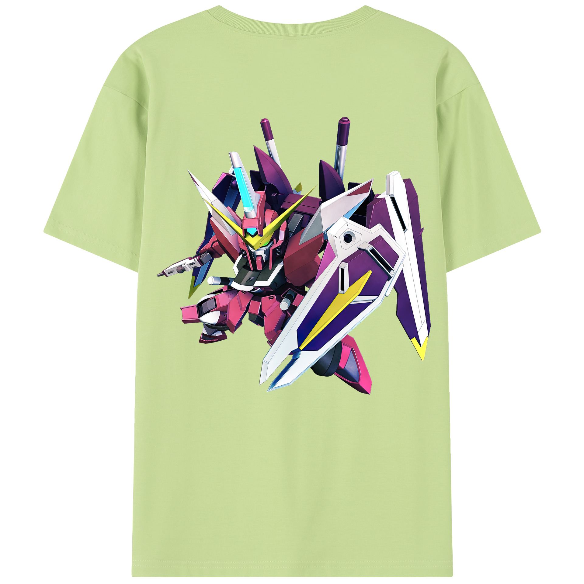 （画像用） 機動戦士ガンダム Mobile Suit Gundam 綿100％半袖Tシャツ（背面プリント）